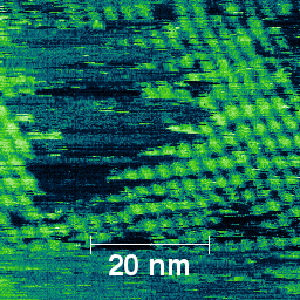 Molecular resolution in air